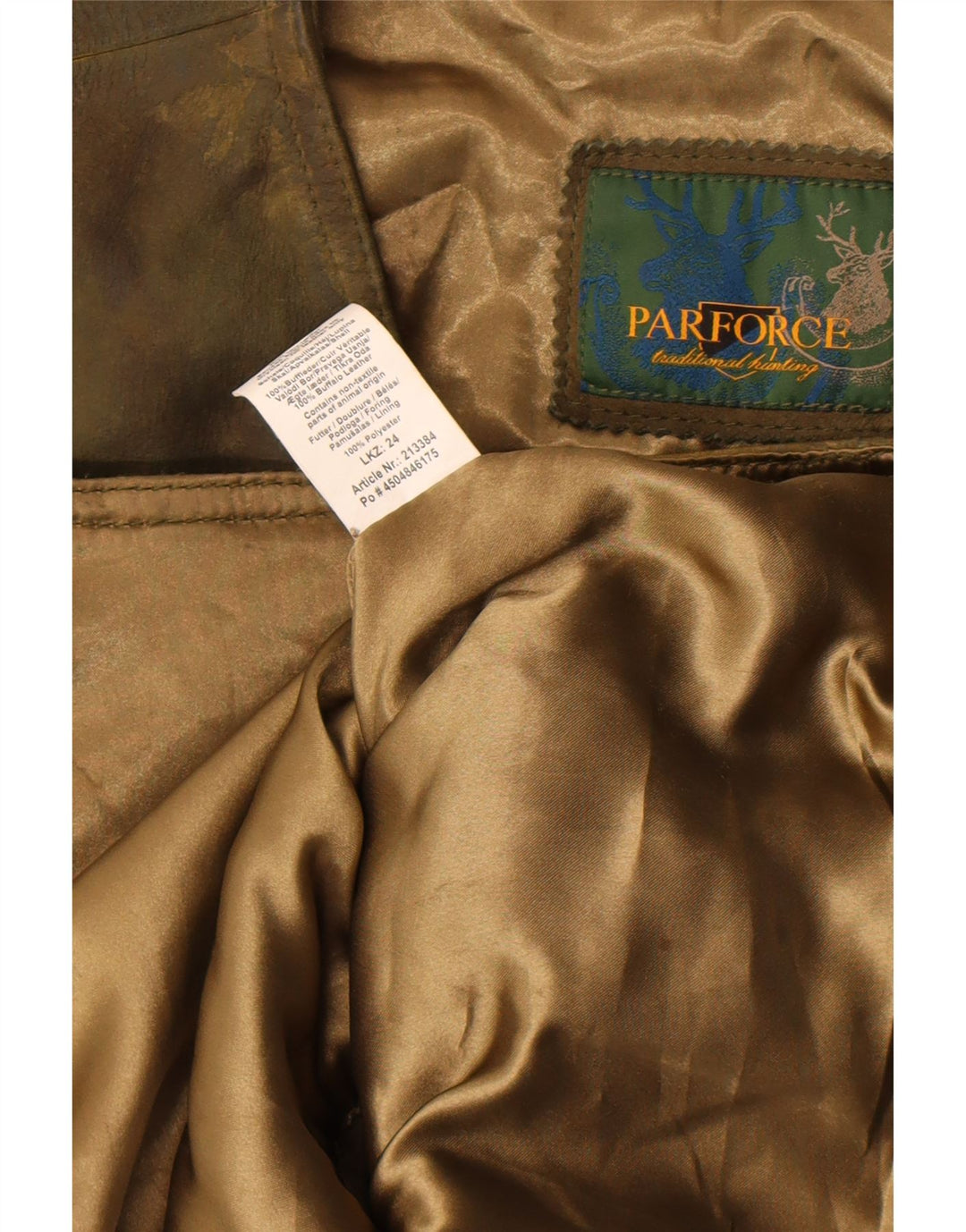 Parforce Herren Lederweste Medium Khaki Leder