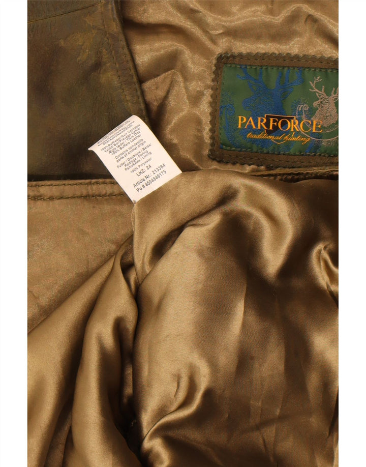 Parforce Herren Lederweste Medium Khaki Leder