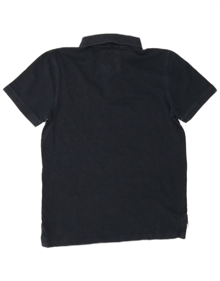 Crew Clothing Herren-Poloshirt aus mittelblauer Baumwolle