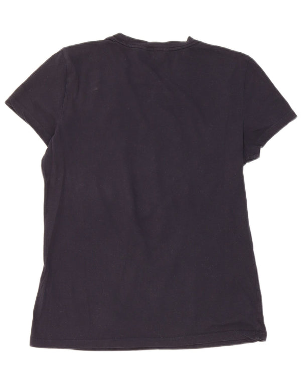 Tommy Hilfiger Damen T-Shirt Top UK 10 Small Marineblau Baumwolle