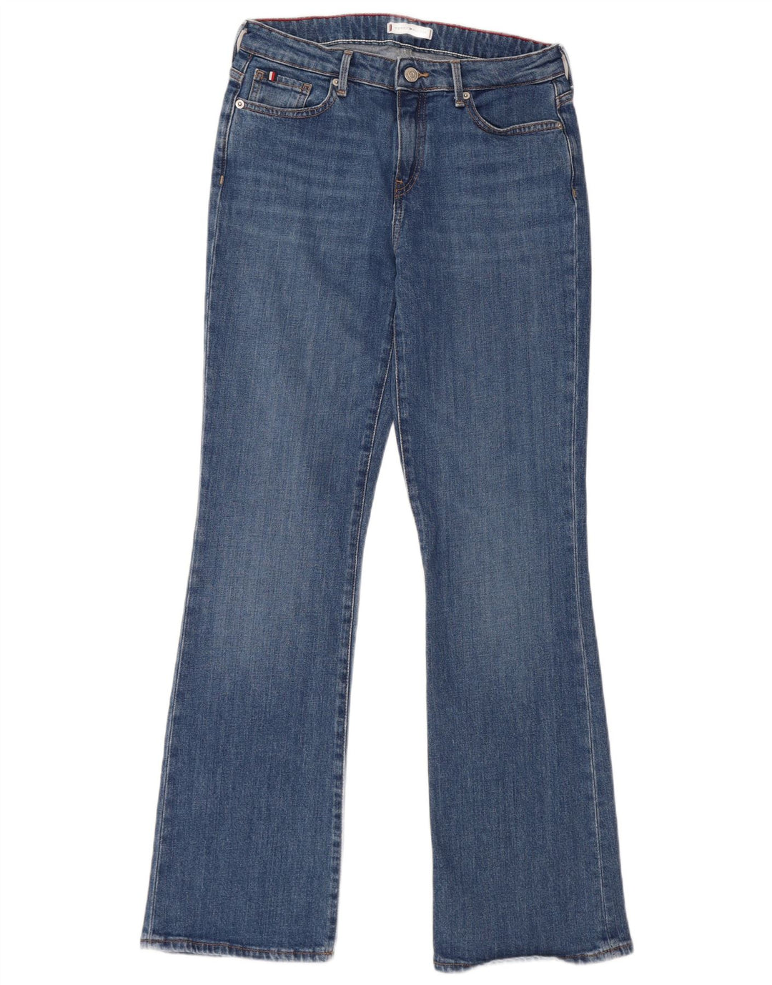 Tommy Hilfiger Damen Bootcut Jeans W30 L32 Blaue Baumwolle