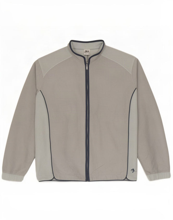Brugi Herren-Trainingsanzug-Oberteiljacke IT 50 Mittelgraues Colourblock-Polyester