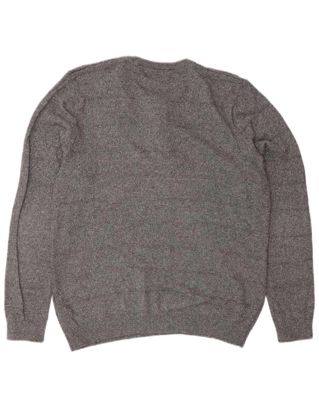 Marks & Spencer Herren-Pullover mit Rundhalsausschnitt, mittelgraue Baumwolle