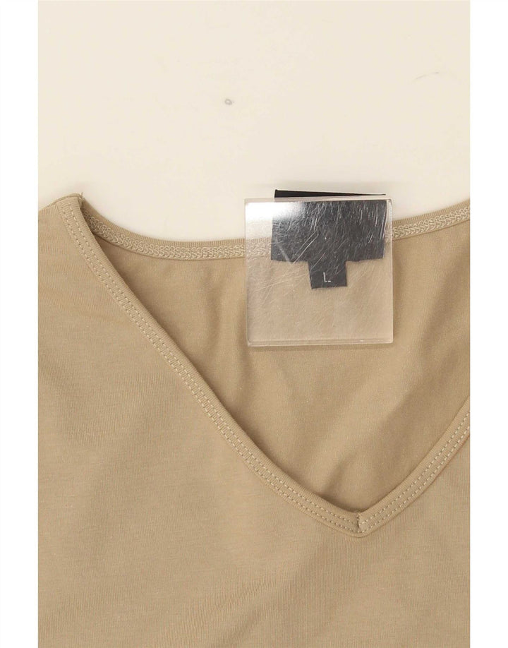 Trussardi Damen T-Shirt Top UK 14 Large Beige