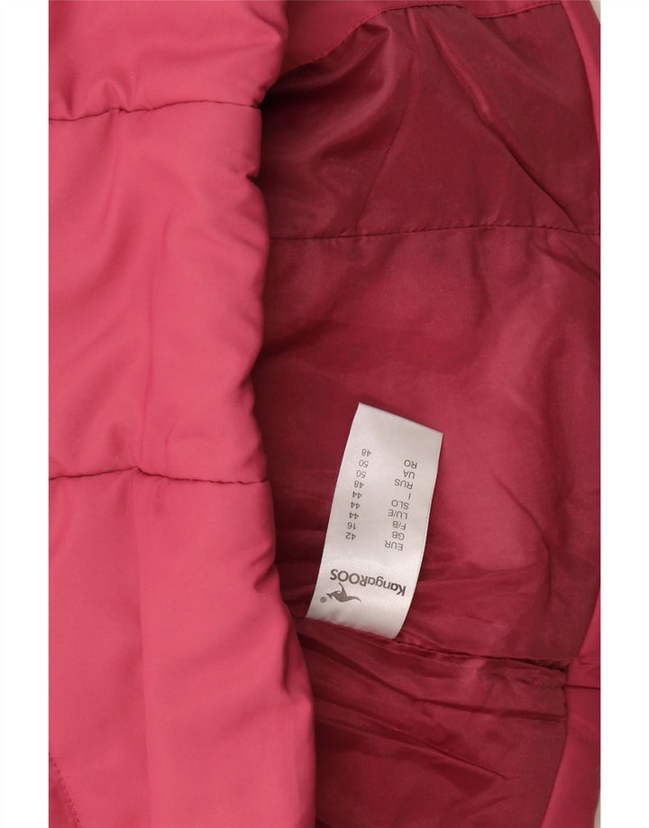 Kangaroos Damen Wattierte Weste UK 16 Large Pink Polyester