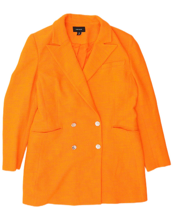 Karen Millen Damen Longline-Zweireiher-Blazerjacke UK 18 XL Orange
