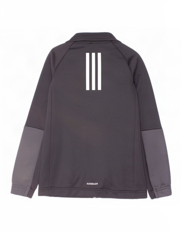 Adidas Jungen Aeroready Trainingsanzug Top Jacke 7–8 Jahre Schwarz Farbblock