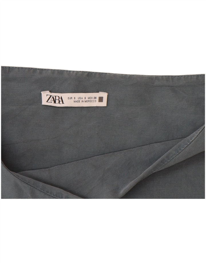 Übergroßes Blusenoberteil für Damen von Zara, Größe S, Größe S, Grau, Colourblock-Baumwolle