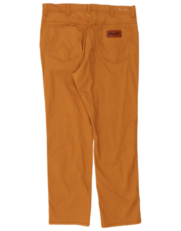 Wrangler Mens Texas Slim Casual Trousers W36 L30 Beige Cotton