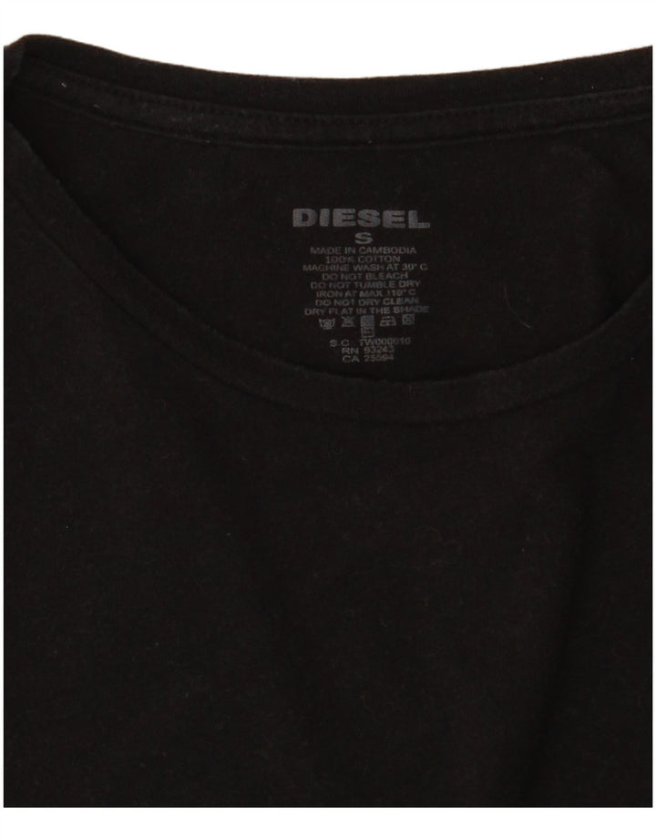 DIESEL Herren T-Shirt Top Small Schwarz Baumwolle