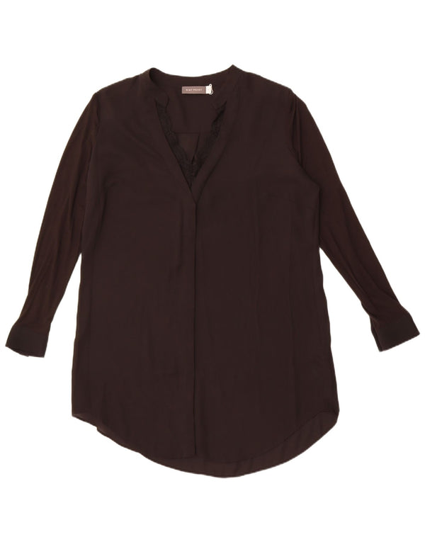 MINT VELVET Langarm-Tunikakleid für Damen, UK 14, Größe L, Schwarz, Polyester