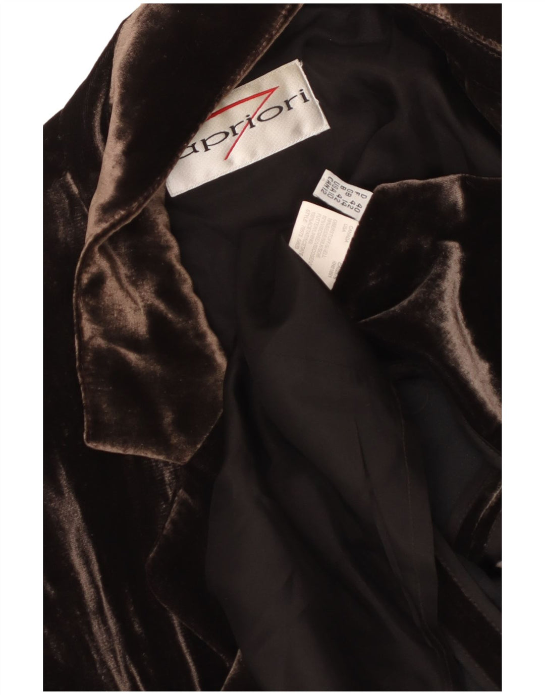 APRIORI Damen-Blazerjacke mit 3 Knöpfen, UK 14, große braune Seide