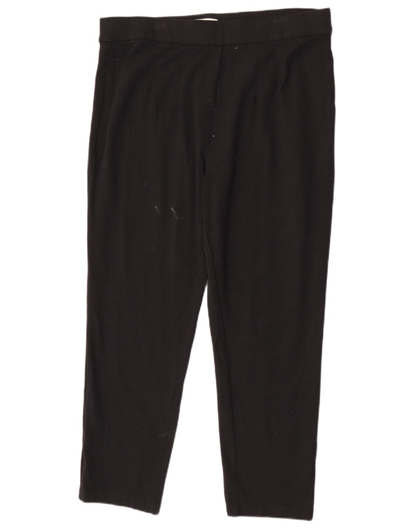 Marks & Spencer Damen Tapered Freizeithose UK 18 XL W36 L26 Schwarz