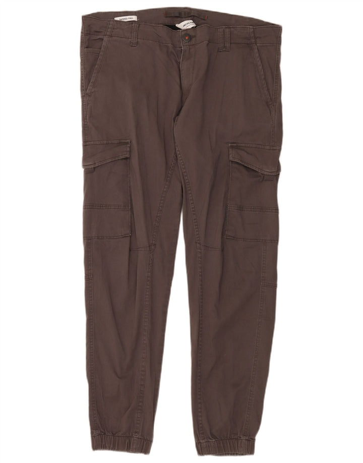 Jack & Jones Herren-Jogger-Cargohose W36 L32 Graue Baumwolle