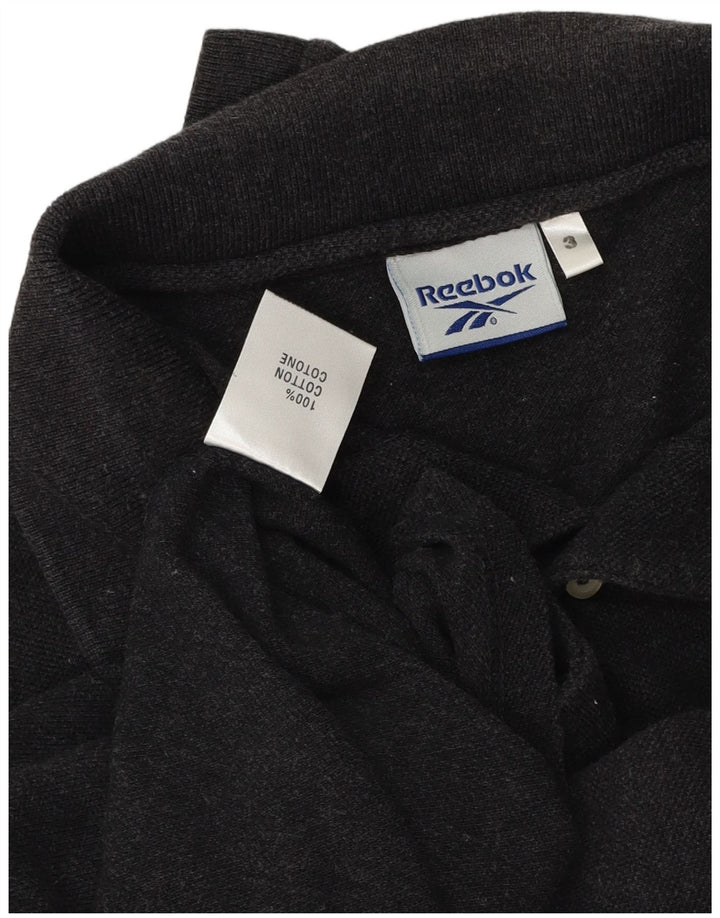 Reebok Herren-Poloshirt, große graue Baumwolle