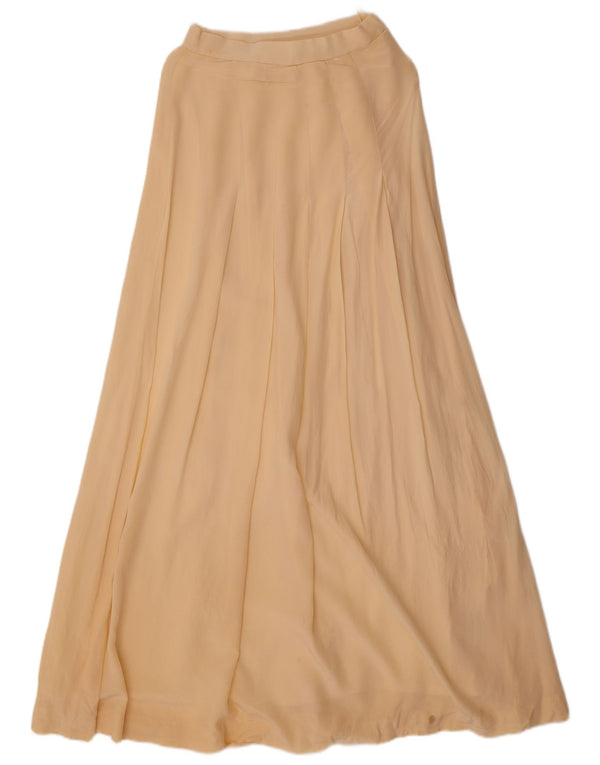 Vintage Damen Maxirock mit hoher Taille W24 XS Off White