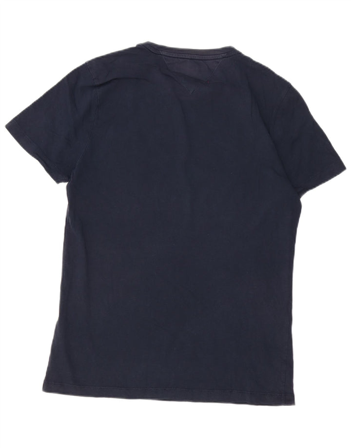 TOMMY HILFIGER Herren T-Shirt Top Medium Marineblau Colourblock Baumwolle