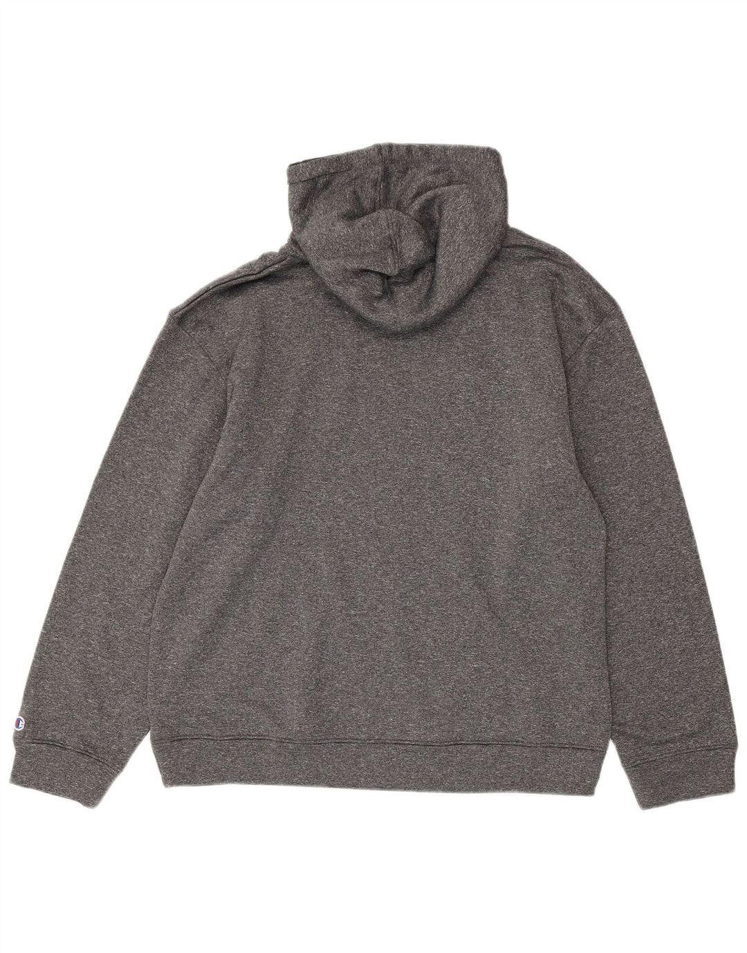 CHAMPION Herren-Kapuzenpullover, großes, grau meliertes Polyester