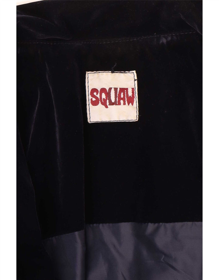 Squaw Damen-Blazer aus Samt mit 5 Knöpfen, Größe UK 14, mittleres Marineblau