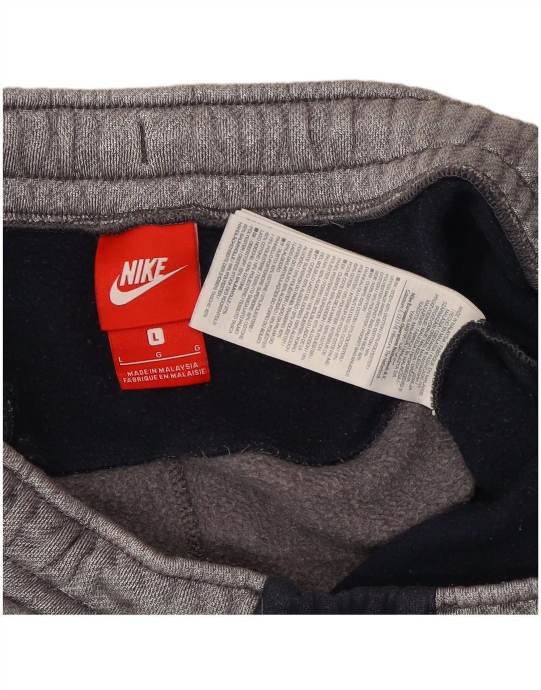 Nike Herren-Sportshorts, groß, graue Colourblock-Baumwolle