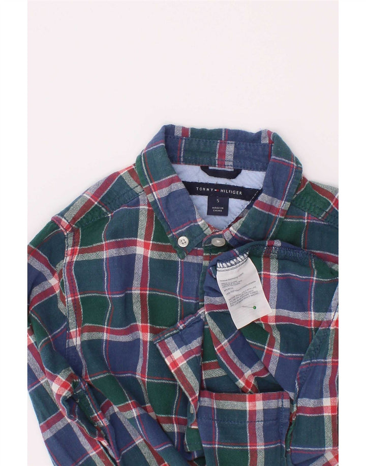 Tommy Hilfiger Hemd für Jungen, 4–5 Jahre, blau kariert, Baumwolle