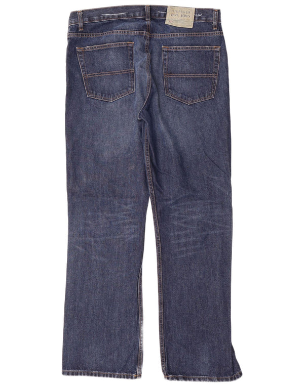 TOMMY HILFIGER Herren Bootcut Jeans W34 L32 Blaue Baumwolle