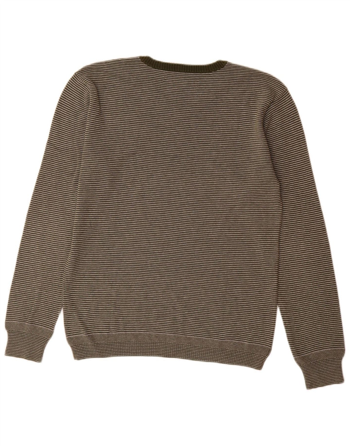 Levi's Herren Slim Fit Pullover mit V-Ausschnitt Mittelgrüner Nadelstreifen