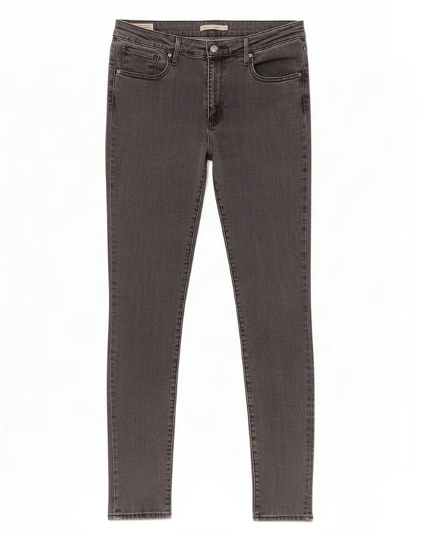 Levi's Damen 721 High Rise Skinny Jeans W31 L32 Grau Lyocell