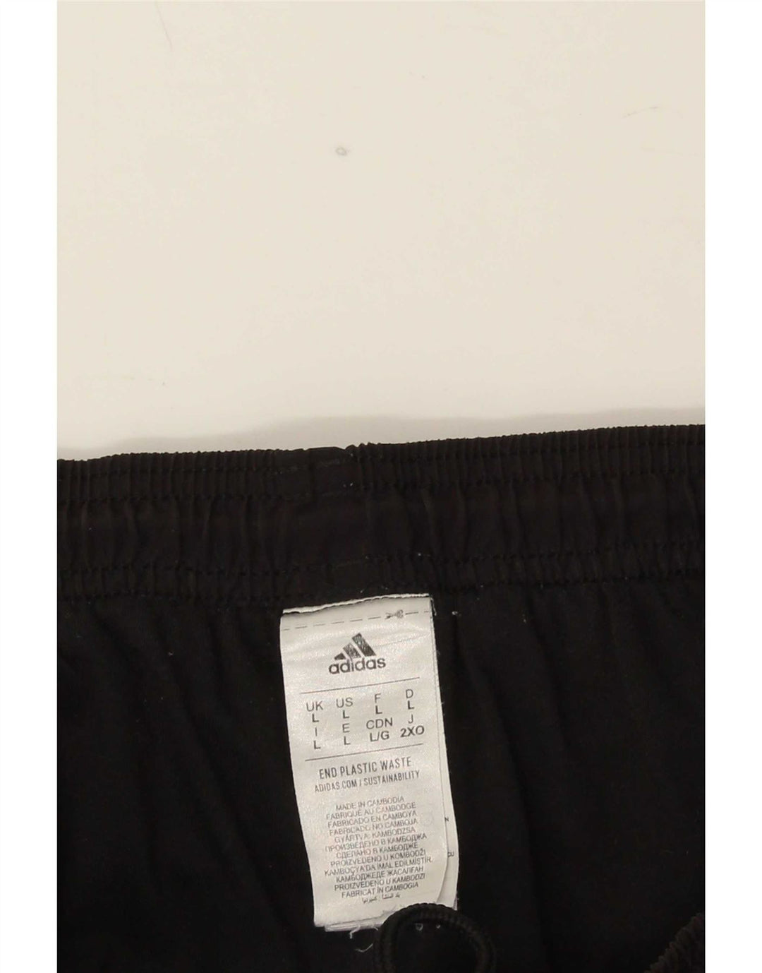 Adidas Herren-Trainingshose, groß, aus schwarzem Polyester