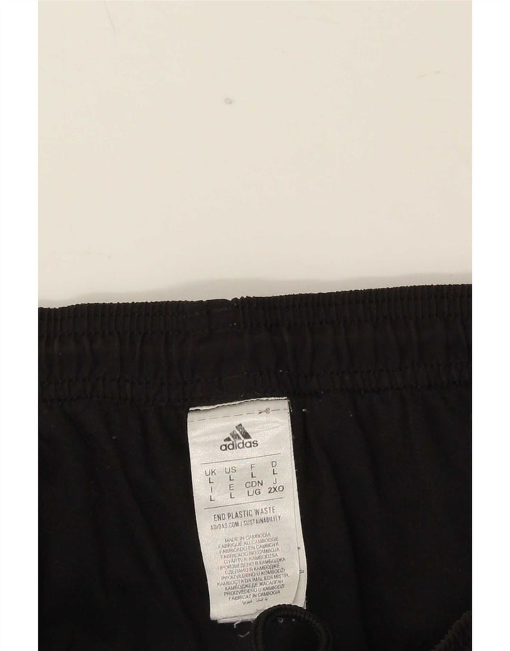 Adidas Herren-Trainingshose, groß, aus schwarzem Polyester