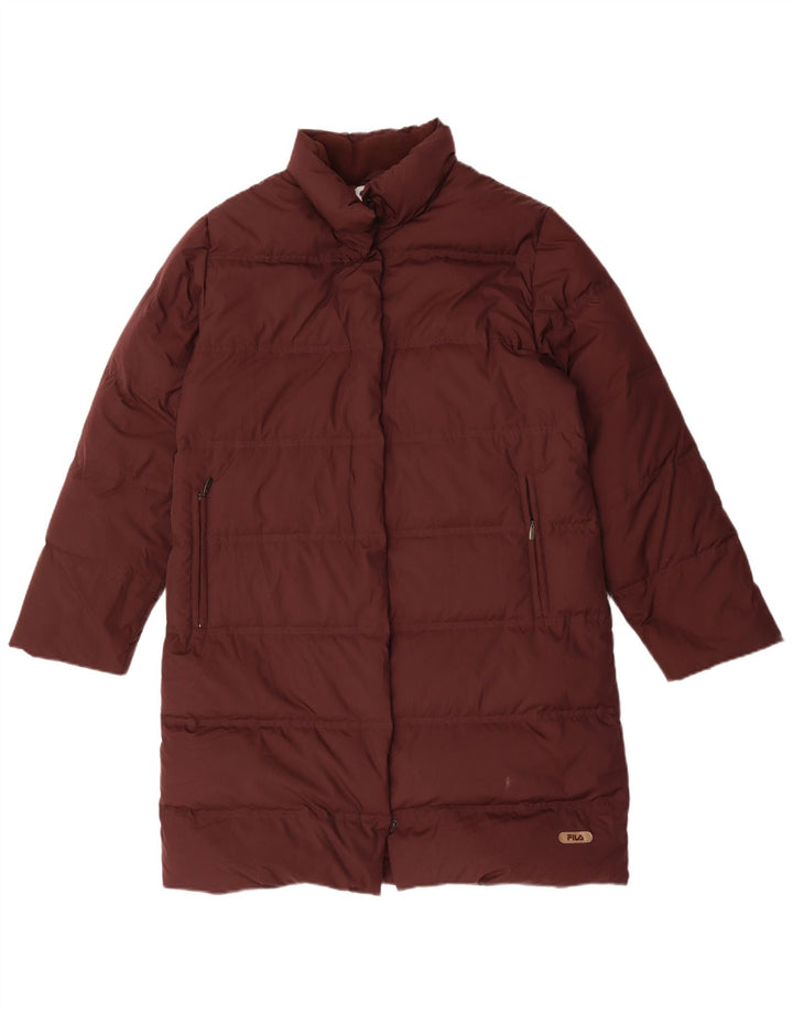 Fila Damen Übergroßer, gepolsterter Mantel, UK 14, mittleres Burgunderrot, Polyester