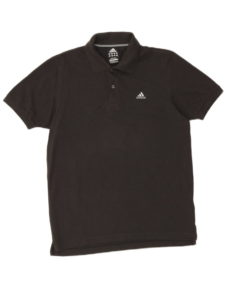 ADIDAS Mens Clima 365 Graphic Polo Shirt Medium Black Cotton