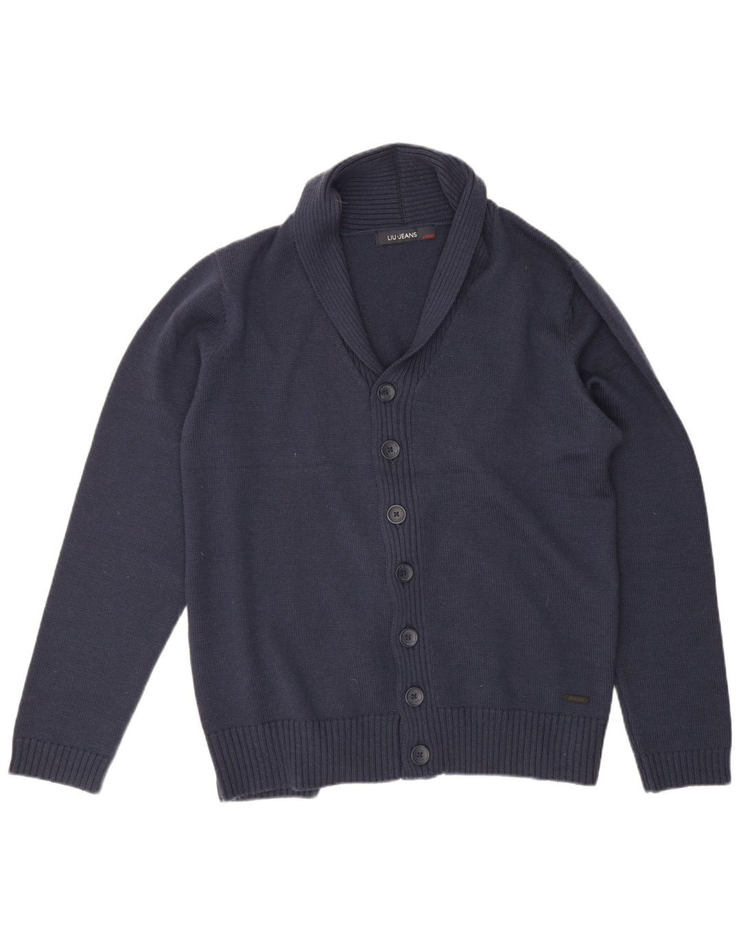 LIU JO Herren Strickjacke XL Marineblaue Wolle