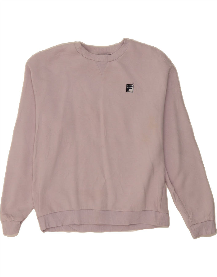 FILA Womens Sweatshirt Jumper UK 14 Medium Purple Polyester Vintage Fila and Second-Hand Fila from Messina Hembry 