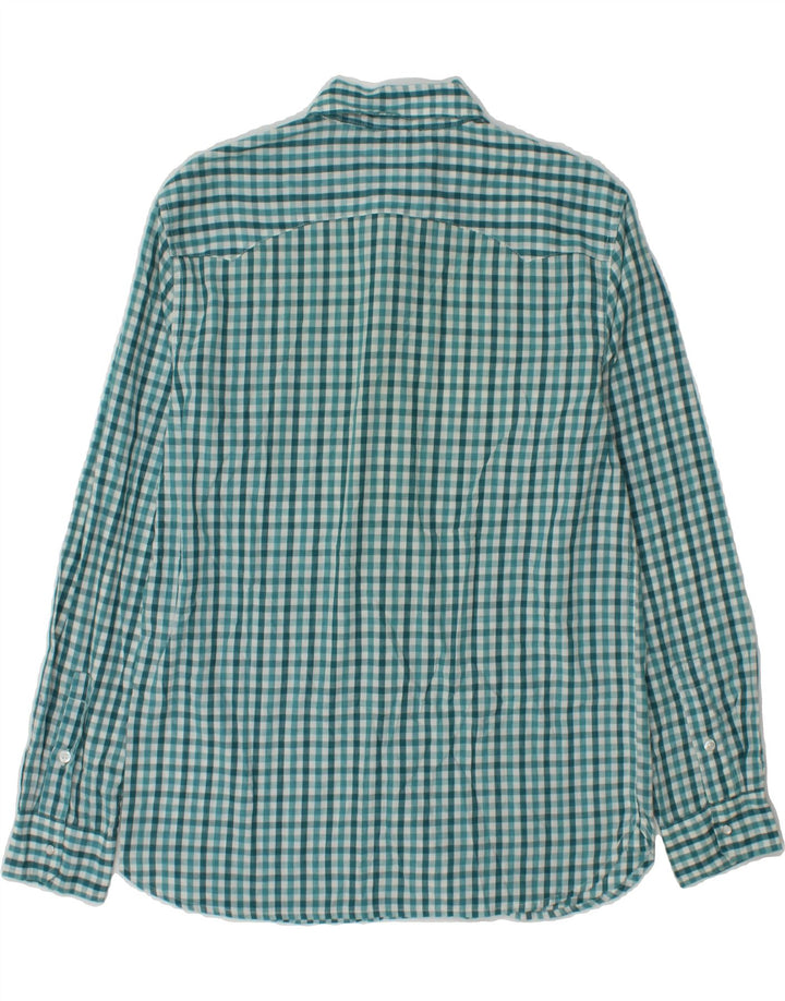 LEVI'S Mens Shirt Medium Turquoise Gingham Cotton Vintage Levi's and Second-Hand Levi's from Messina Hembry 