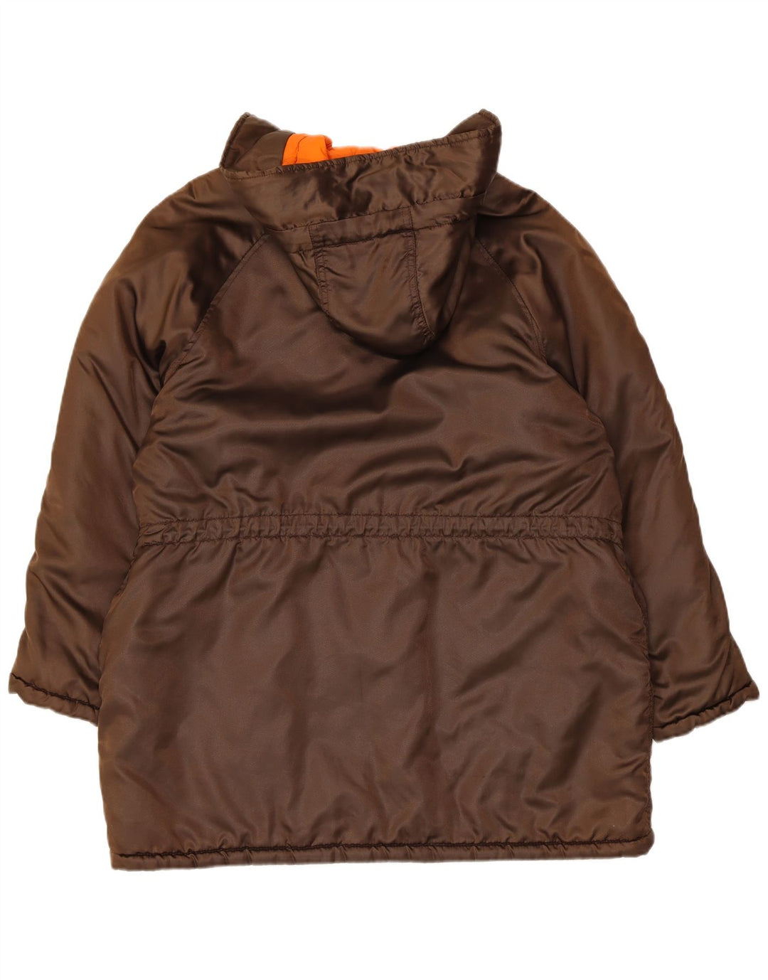Benetton Damen-Parka mit Kapuze, übergroß, Gr. 10, Größe S, Braun, Polyamid