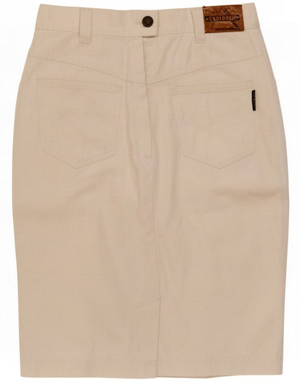 Explorer Damen Denim Bleistiftrock UK 12 Medium W28 Weiße Baumwolle