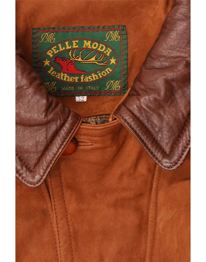 Pelle Moda Herren Lederjacke IT 52 XL Braun