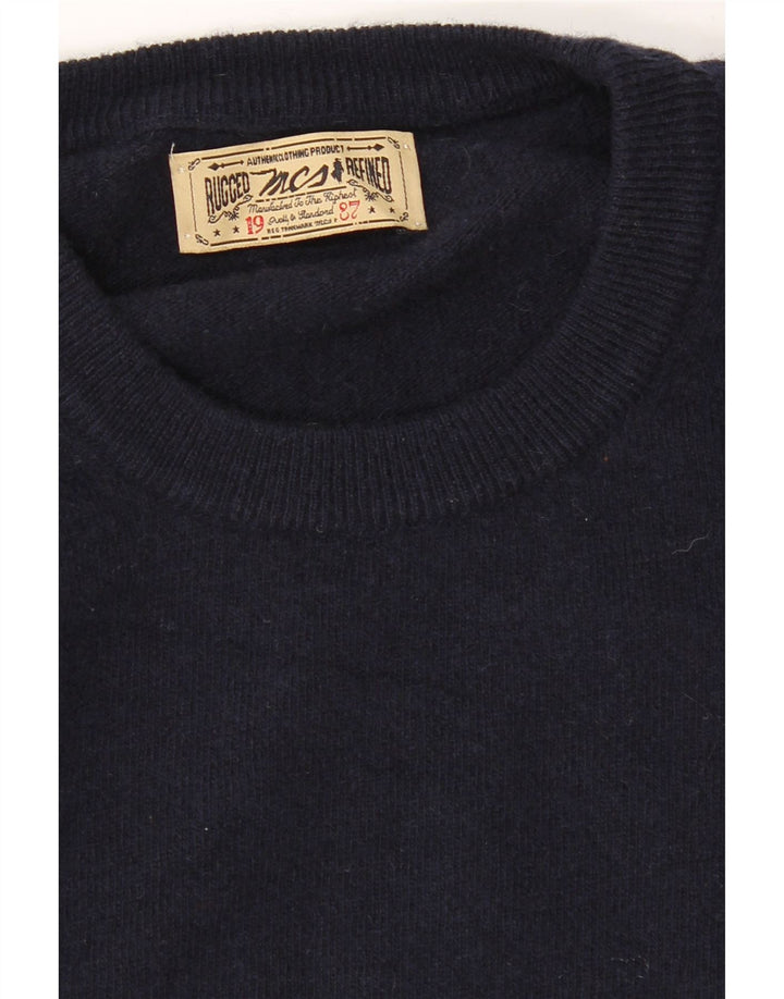 MARLBORO CLASSICS Womens Crew Neck Jumper Sweater UK 16 Large Navy Blue Vintage Marlboro Classics and Second-Hand Marlboro Classics from Messina Hembry 