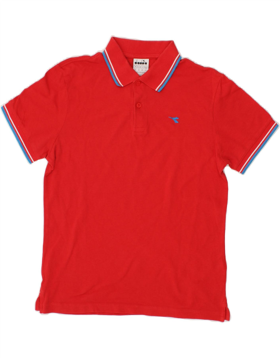DIADORA Mens Polo Shirt Medium Red Cotton Vintage Diadora and Second-Hand Diadora from Messina Hembry 