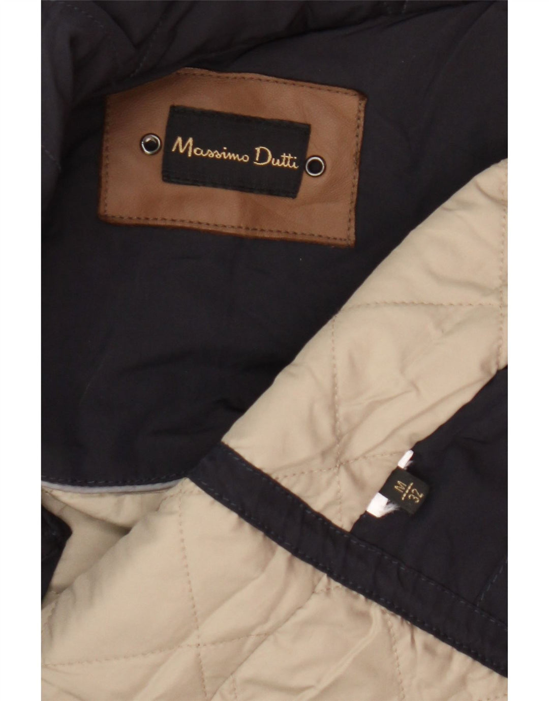 MASSIMO DUTTI Womens Quilted Gilet UK 14 Medium Navy Blue Vintage Massimo Dutti and Second-Hand Massimo Dutti from Messina Hembry 