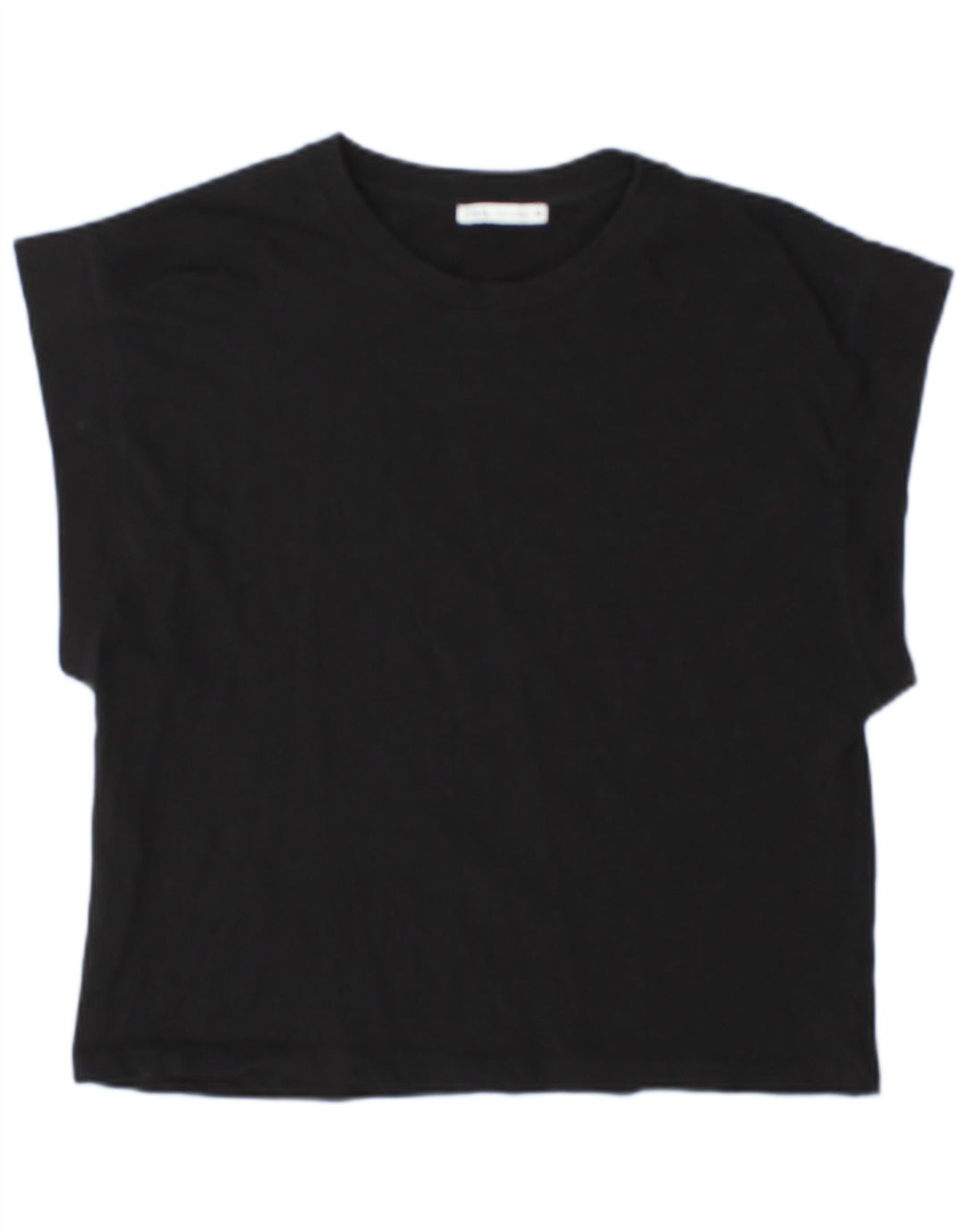 Zara Damen T-Shirt Top UK 14 Medium Schwarz