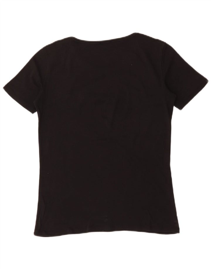 Max & Co. Damen-T-Shirt mit Grafik, UK 14, Größe L, Schwarz