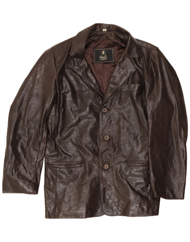 Heeli Herren Lederjacke UK 42 XL Braunes Leder