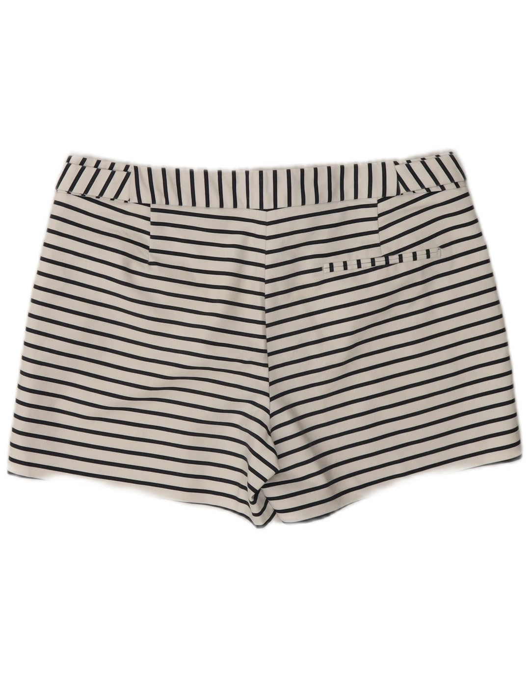 Lässige Damen-Shorts von Zara, Größe M, W28, weiß gestreift, Baumwolle