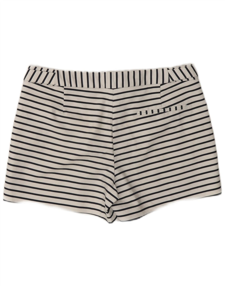 Lässige Damen-Shorts von Zara, Größe M, W28, weiß gestreift, Baumwolle