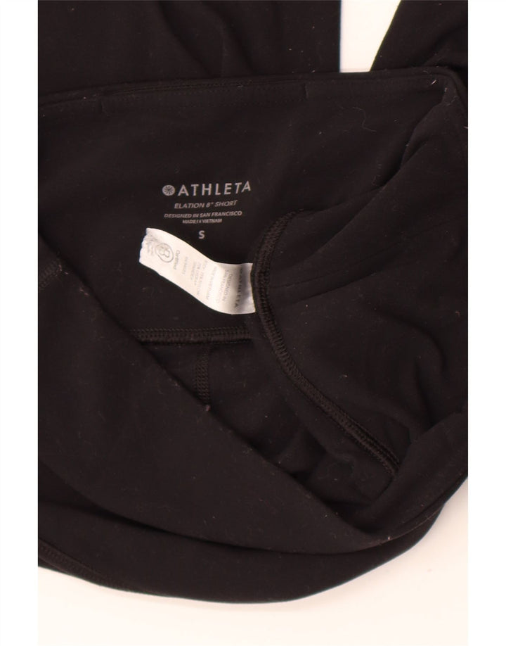 Athleta Damen Sportshorts UK 8 Small Schwarzes Nylon