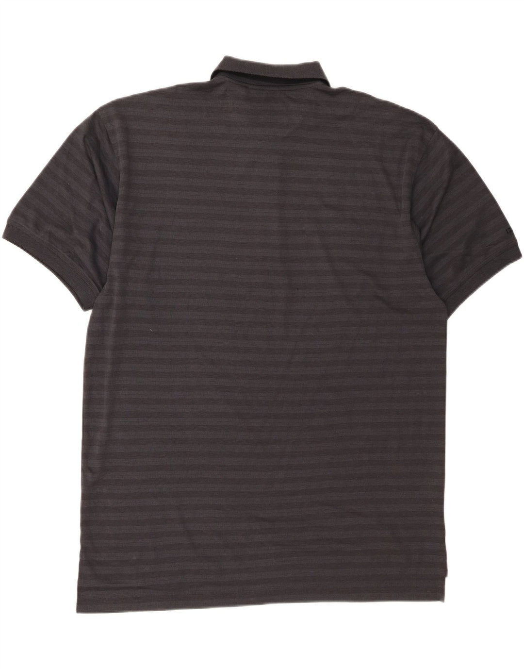 IZOD Mens Polo Shirt XL Grey Striped Cotton Vintage Izod and Second-Hand Izod from Messina Hembry 
