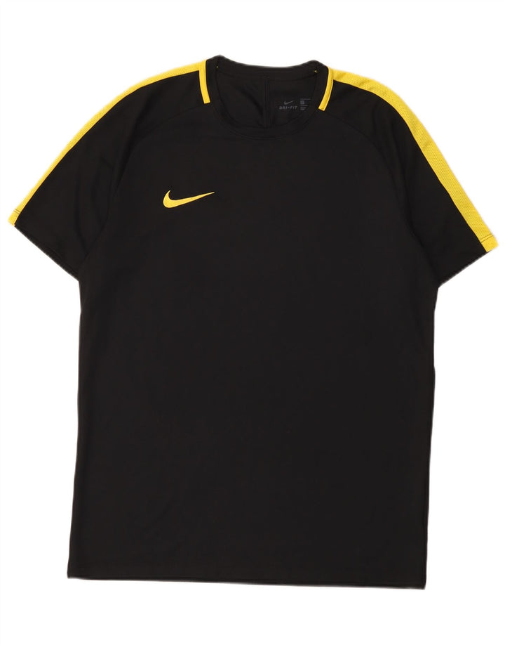 Nike Herren Dri Fit T-Shirt-Oberteil, großes, schwarzes Farbblock-Polyester