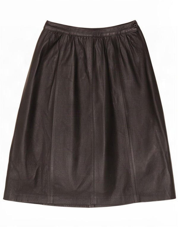 Vintage Damen Lederrock EU 38 Medium W28 Schwarz